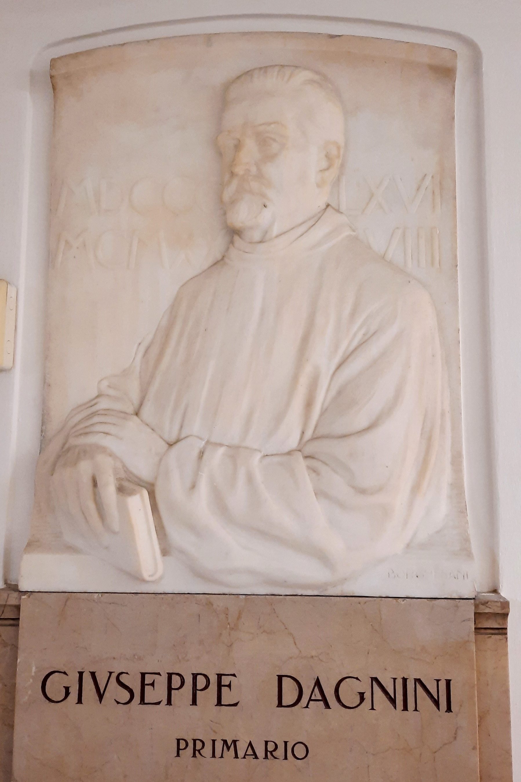 Giuseppe Dagnini's memorial tablet, Ospedale Maggiore, Bologna - 02.jpg